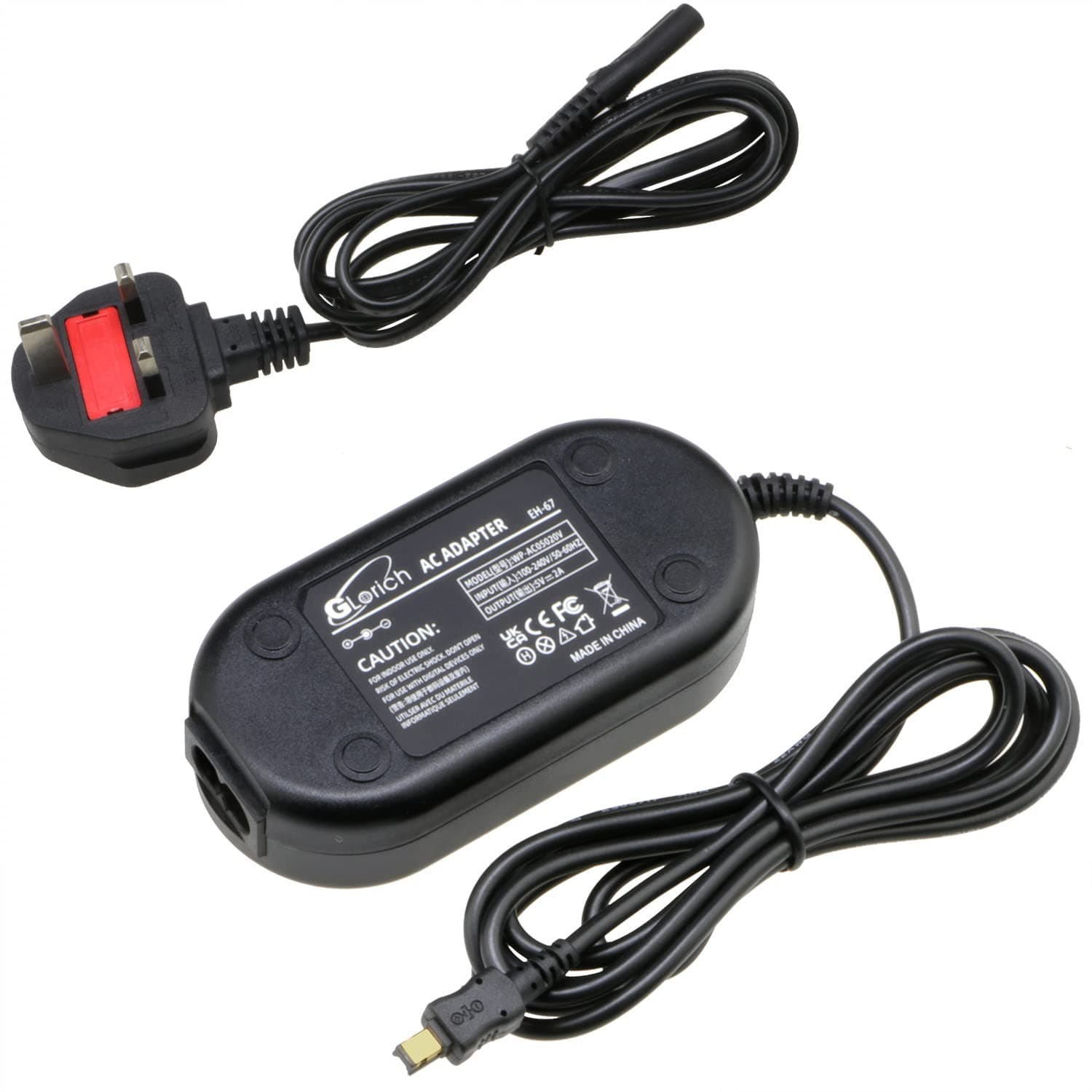 GLORICHEH-67 Replacement AC Power Adapter Kit for Nikon Coolpix L840, L830, L820, L810, L340, L330, L320, L310, L120, L110, L105, L100, Coolpix B500 Digital Cameras