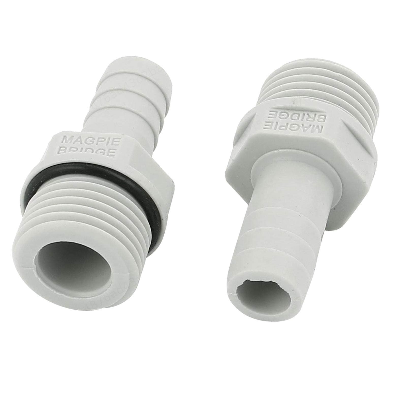 Insmartq Grey 1/2 BSP Male Thread Pipe Fitting to 12mm Barb Hose Tail Adapter Air Tool Accessories