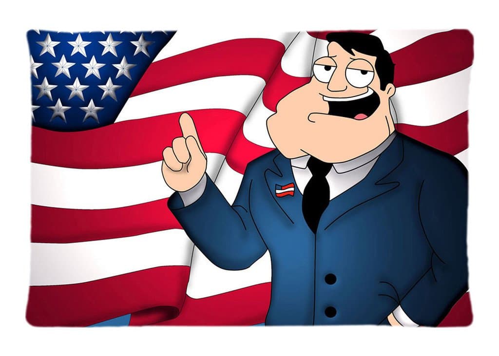 Stan Smith - American Dad Design Decorate Pillowcase Zippered Rectangle Pillowslips Cushion Cover Case