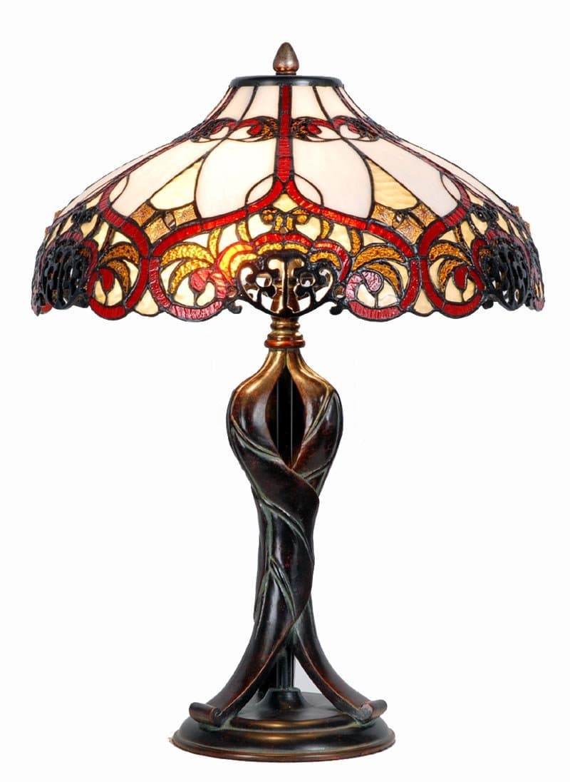 Zhimei Tiffany Style Table Lamp, E27, 22 W, Multi-Colour