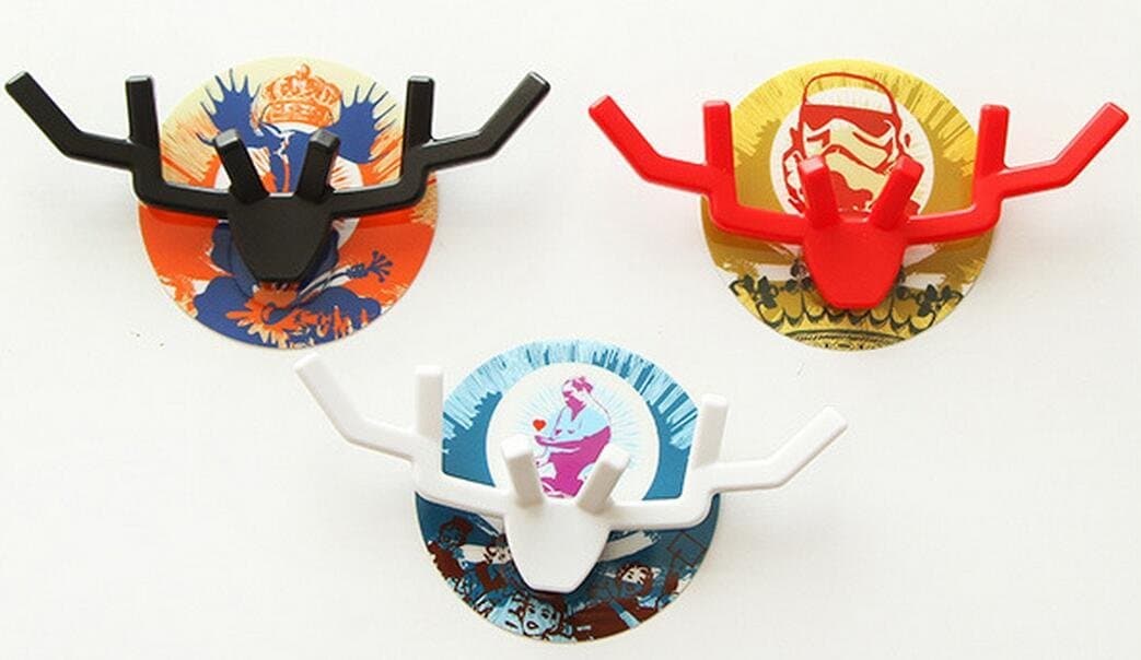 Roponan 3 Pack Buckhorn Hook Mounting Type Heave Duty 11lbs Large Waterproof Paint Hooks Holder Organizer Fits Bag Hanger Coat Towels Rack Originality Clothing