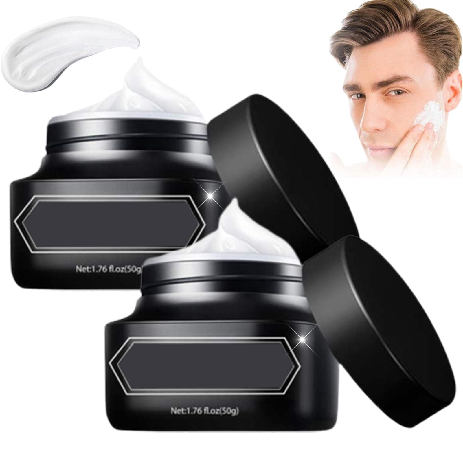 Mancodes Makeup Cream, Face Moisturizer Cream Non Comedogenic, Moisturizing Concealer Cream For Men, Anti-Aging For Men Facial Skin Care (2pcs)