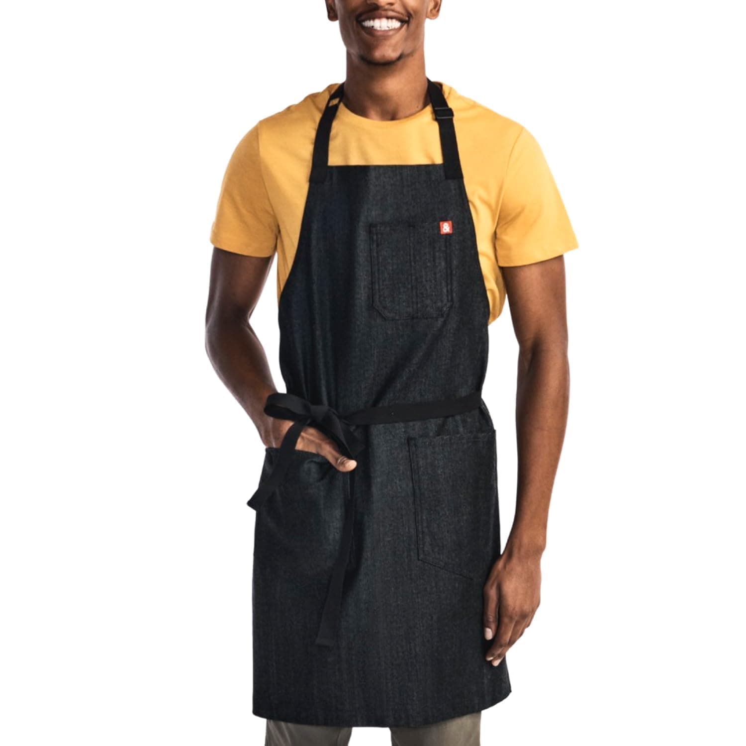 Essential Apron - Professional Chef Apron with Pockets & Adjustable Bib Strap for Cooking & Grilling