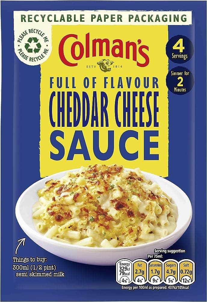Colmans Cheese Sauce Sachet 40g