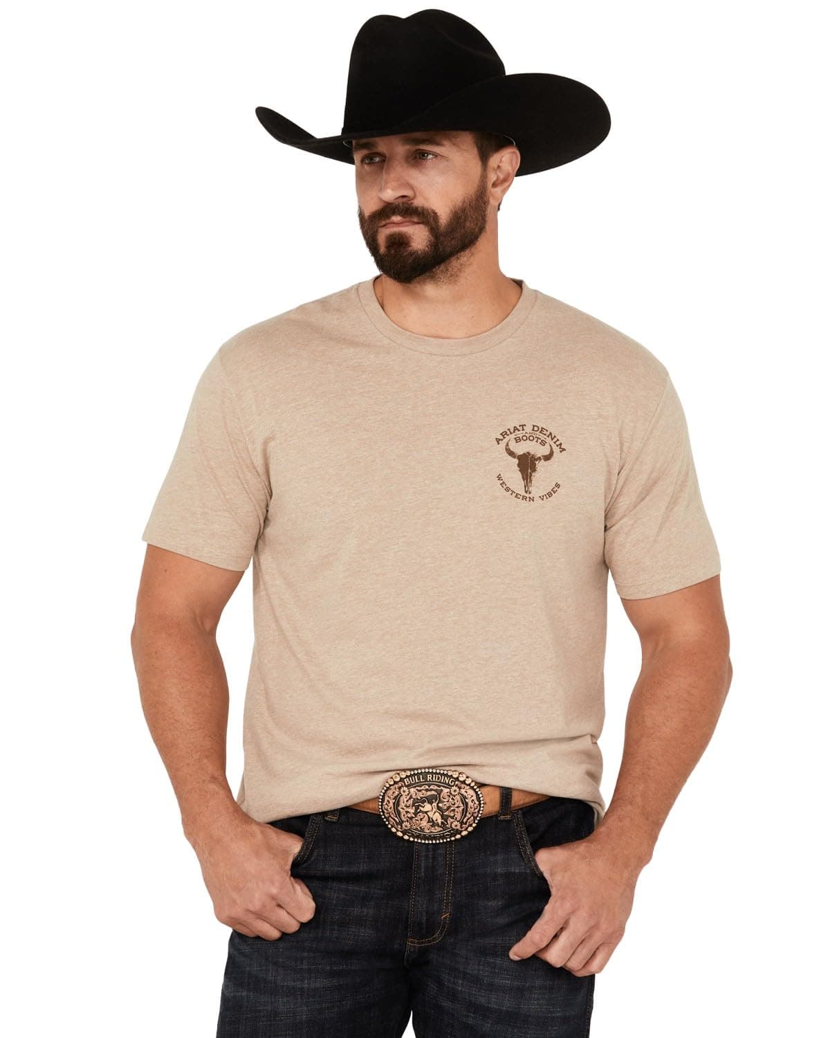 ARIATMen's Bison Skull T