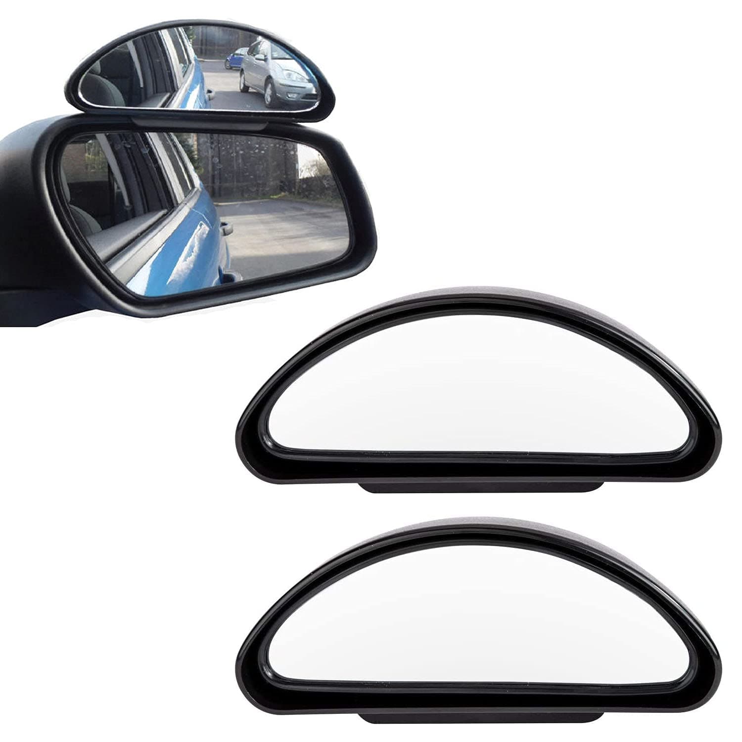 Taylor & Brown 2 Pack Blind Spot Mirrors, Large Adjustable Wide Angle Side Rear View Mirror Additional Security Safety Auxiliary Mirror for Universal Cars