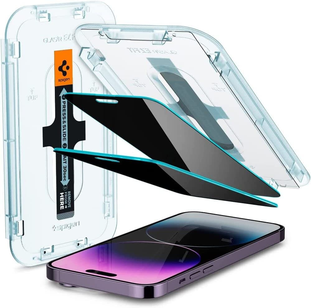 Ez Fit Privacy Tempered Glass Screen Protector For Iphone 14 Pro Max - 2 Pack for Smartphone