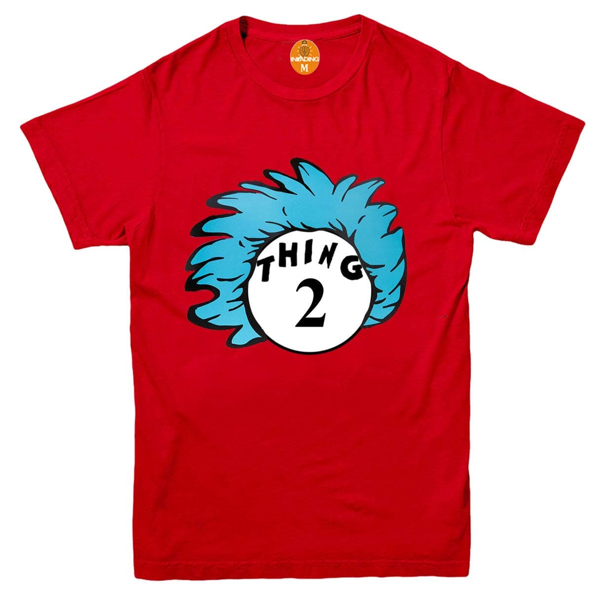 INVADING Thing 1 and Thing 2 CAT in The HAT DR Seuss RED World Book Day Tshirt