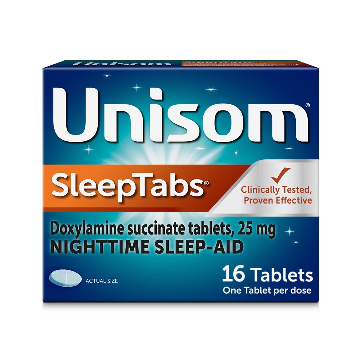 SleepTabs, Nighttime Sleep-aid, Doxylamine Succinate, 16 Tablets