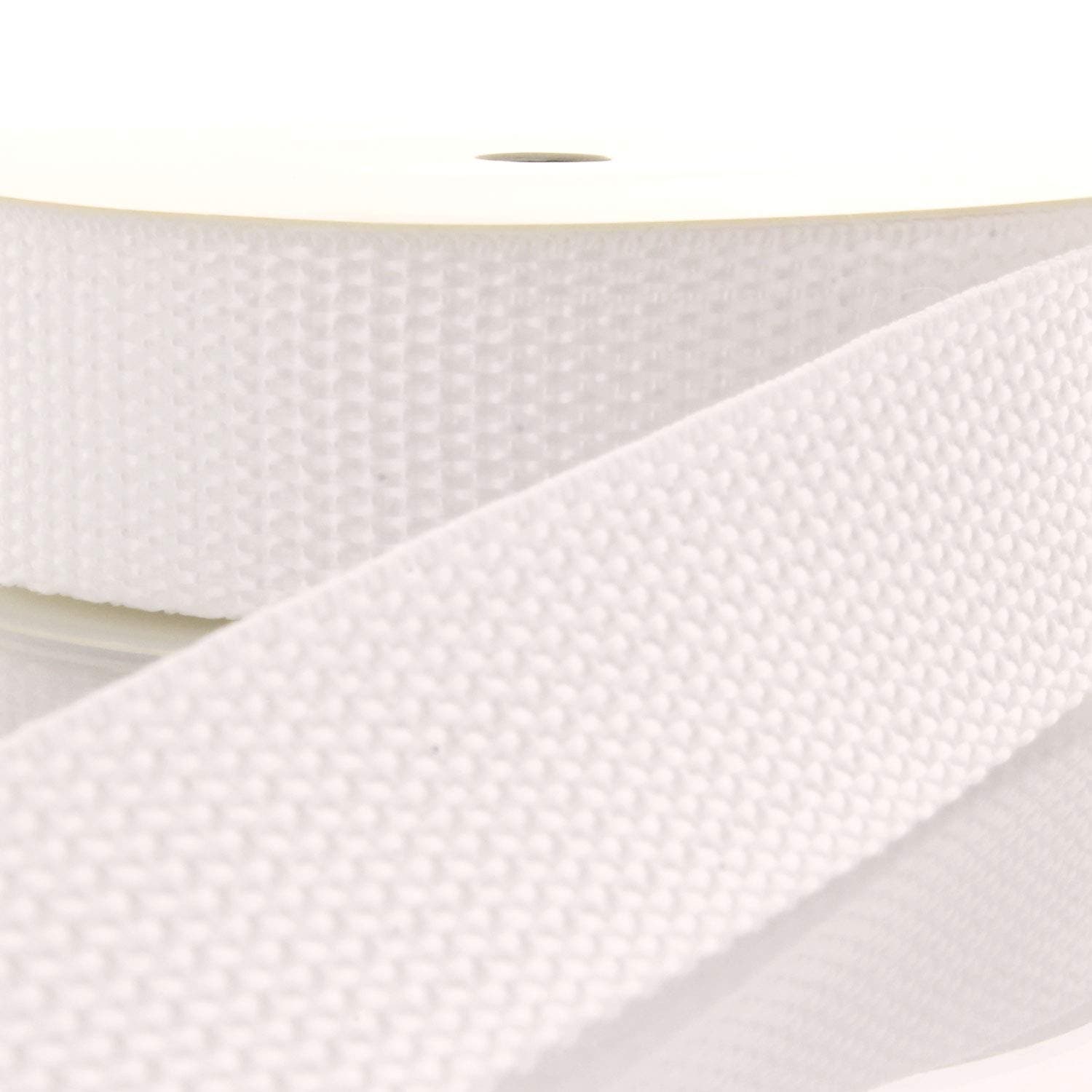 HBC | 1.25 Inch Polypropylene Webbing - White 25 Yards