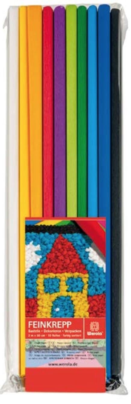 Werola Extra Fine Crepe 10 Assorted Colours brights