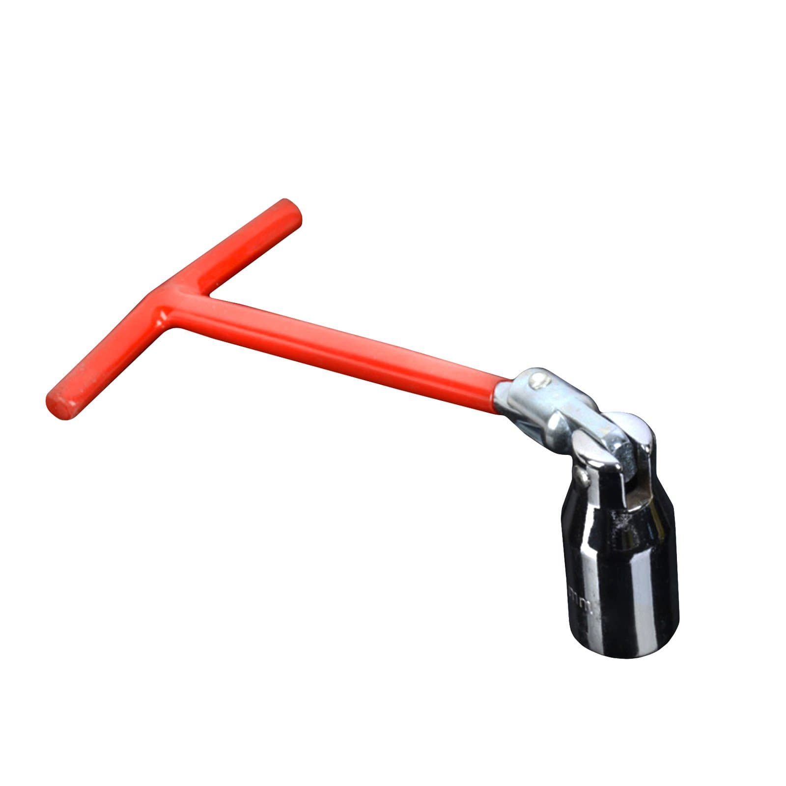 eKoi Anti Slip Red T Handle 16mm 5/8” Thread Universal Joint Swivel Spark Plug Socket Wrench Removal Tool Kit