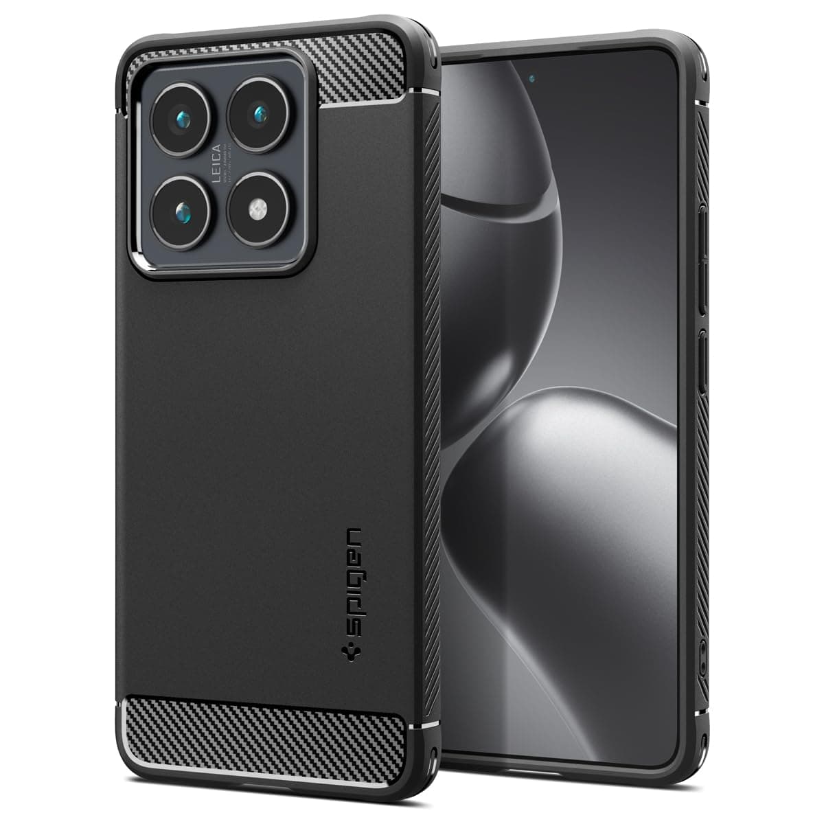 Spigen Rugged Armor designed for Xiaomi 14T PRO case cover - Matte Black
