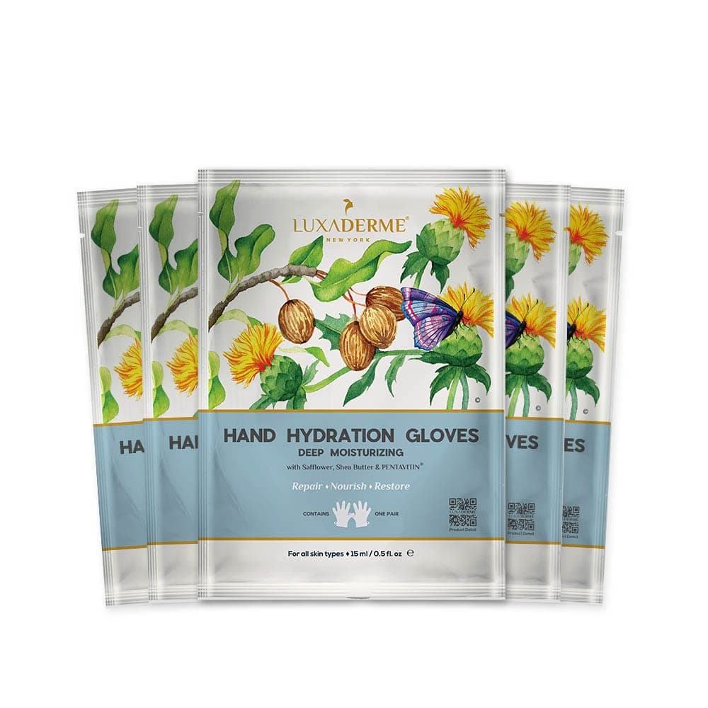 Hand Hydration Gloves | Deep Moisturising Gloves | Long Lasting Hydration | Evens Out Skin Tone | Nourishes Nails & Cuticles (Pack of 5)
