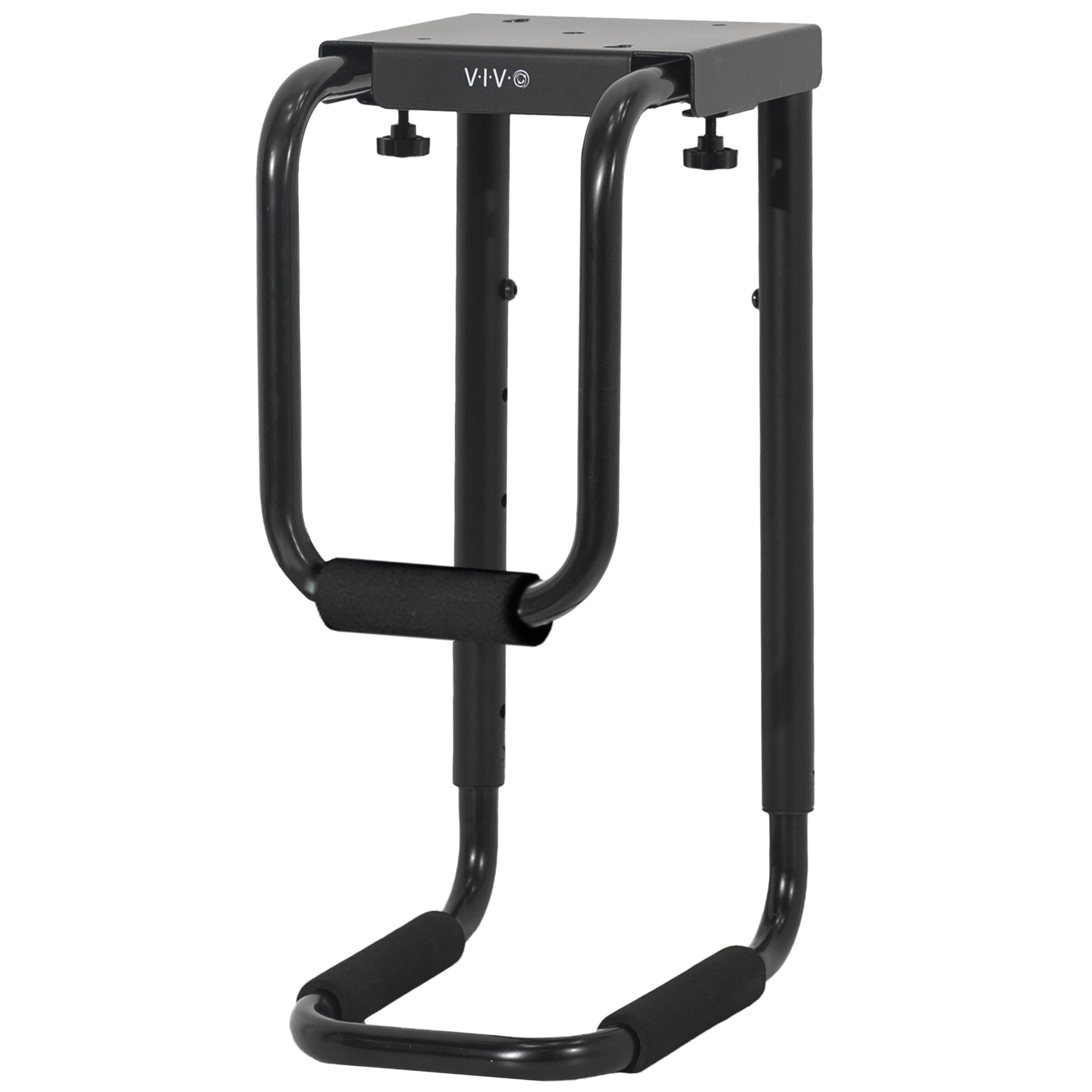 VIVO Heavy Duty Adjustable Under-Desk PC Mount, Home and Office Computer CPU Holder with Secure Locking, Supports up to 66 lbs, Black, MOUNT-PC04B