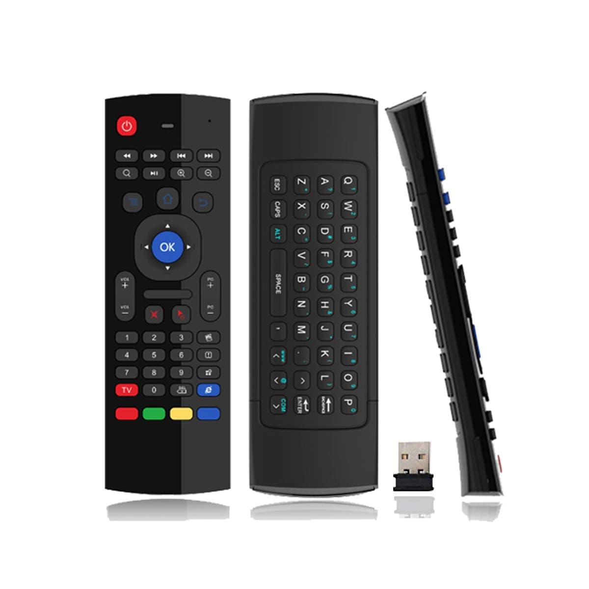 - 7 SEVEN Air Fly Mouse Universal Remote with Keyboard & Intelligent IR Learning for Smart Android Box, Mini PC, Laptop, Projector, IPTV, Set-Top Box, Cable TV, Gaming - 5 Remote IR Learning Functions