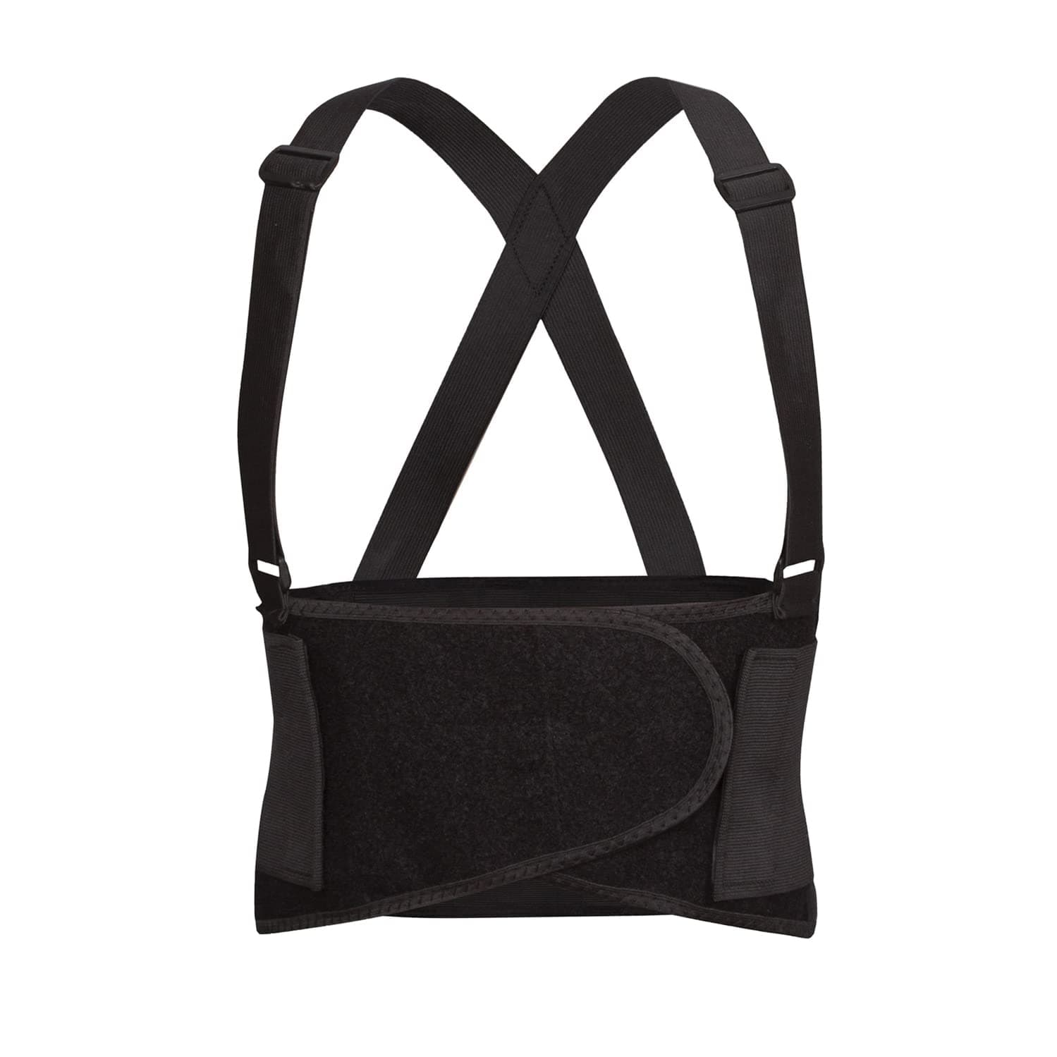 Back Support Belt with Attached Suspenders, Quick Adjust Elastic Outer Panels
