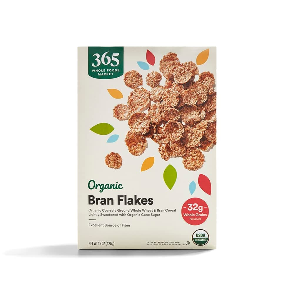 - Organic Bran Flakes Cereal, 15 Ounce