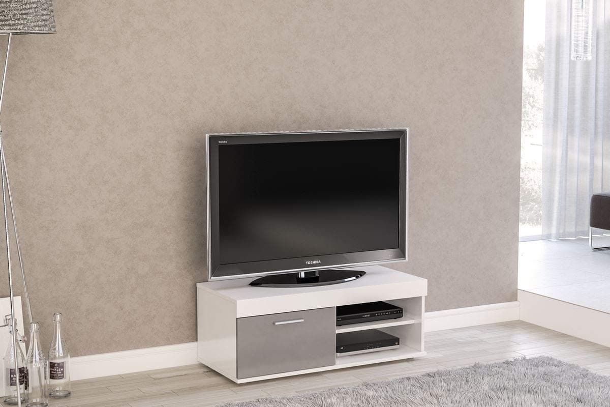 Birlea, Edgeware Small TV Unit, White & Grey