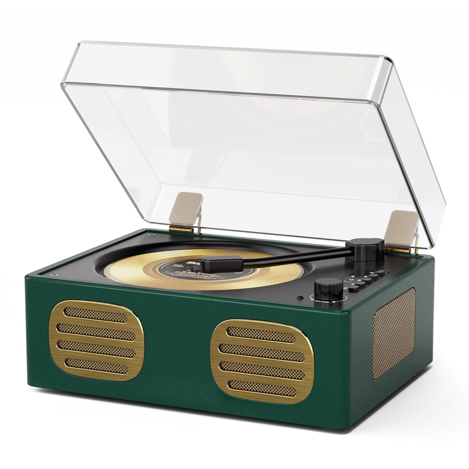 CD Player with Built-in Speaker Portable CD Players with Bluetooth Output/Input USB Playback Headphone Jack with Remote Control, LED Screen Rechargeable Small CD Player Green