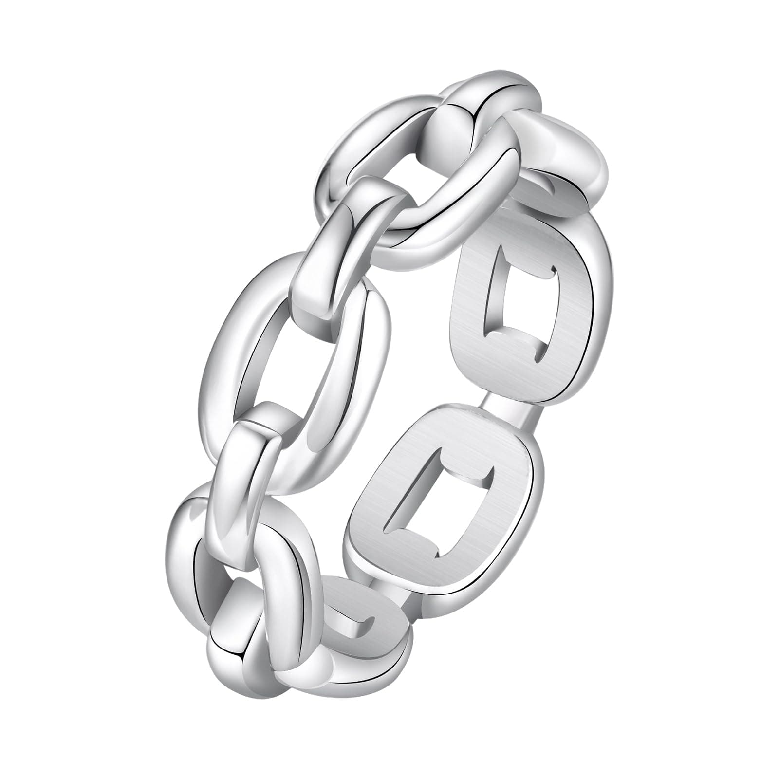 VNOX Personalized Custom 8MM Stainless Steel Plain Wedding Band Ring for Men,Black/Gold Plated/Silver