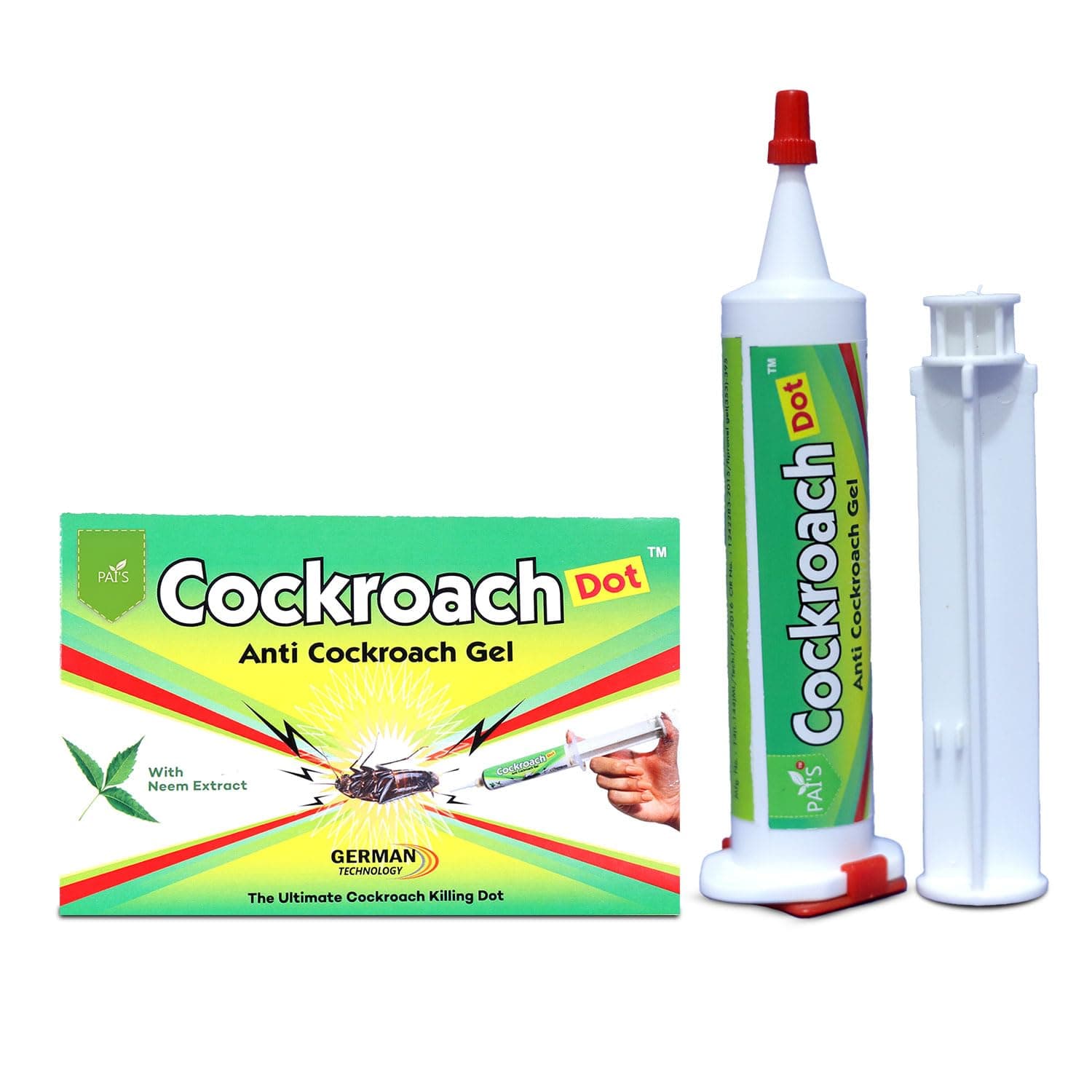 Cockroach Dot | Anti Cockroach gel with Neem extract(40gram) | Roach control | gel Bait with Easy to Use Injection