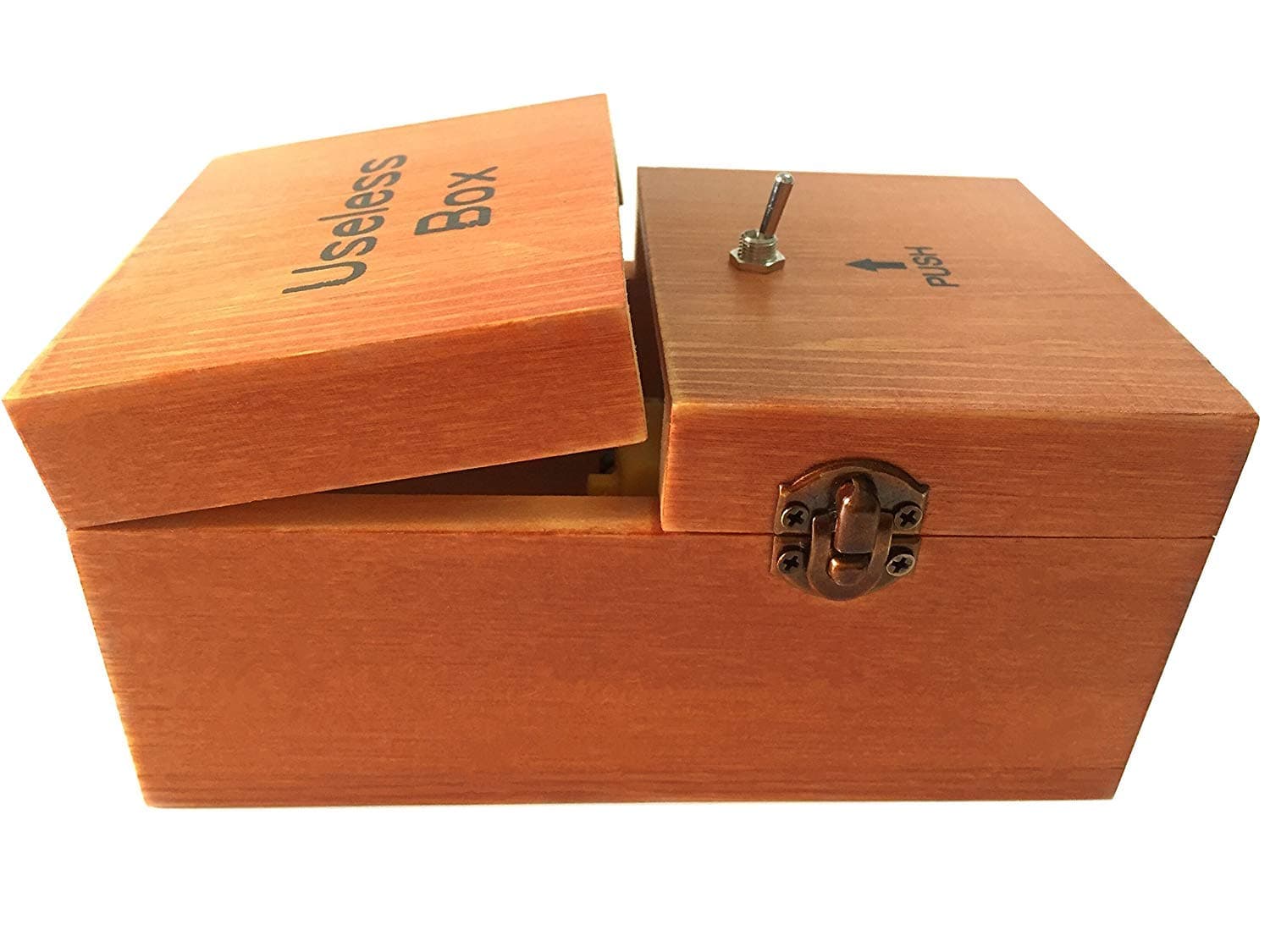 Abbaoww Useless Box Turns Itself Off with Endless Fun for Birthday Christmas Surprise Gifts (with Words - AA)