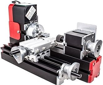 Mini Lathe Machine,12V Miniature Metal Multifunction Lathe Machine DIY 20000Rev/min 45135mm