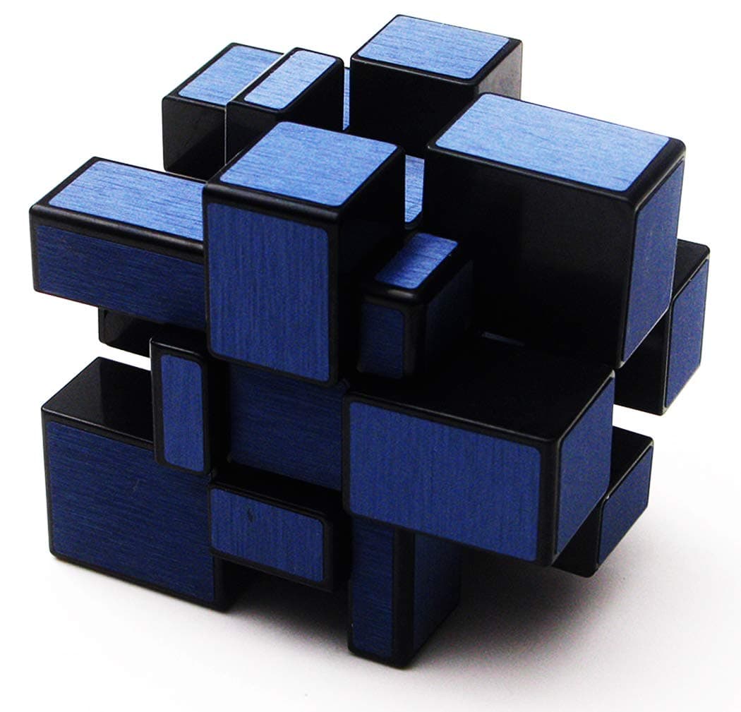 QIYI Mirror Speed Cube 3x3 Dysmorphism Magic Cube Puzzle Toy Blue