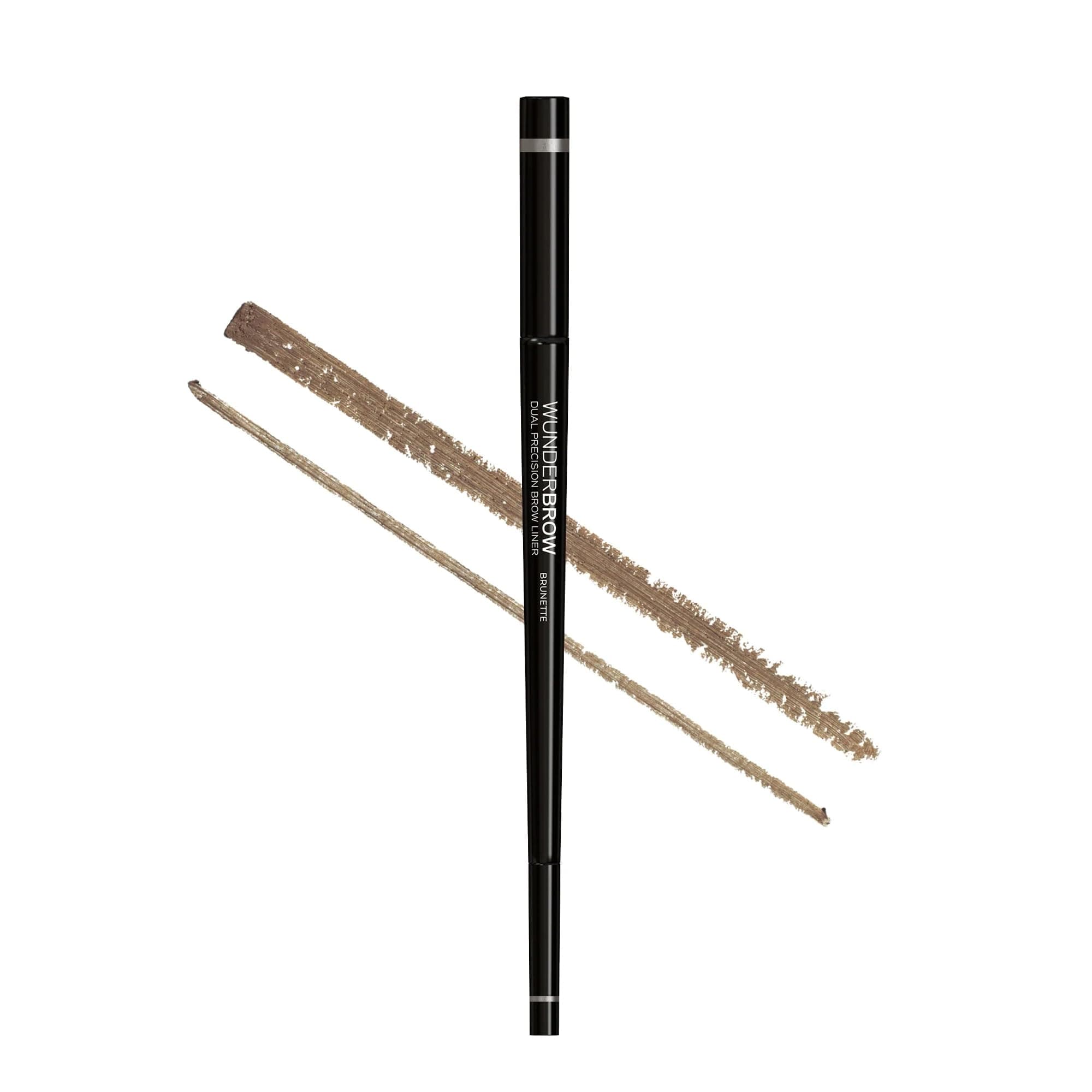 Wunder2 DUAL BROW LINER Makeup Eyebrow Pencil With Angled Tip, Brunette, 1 Count