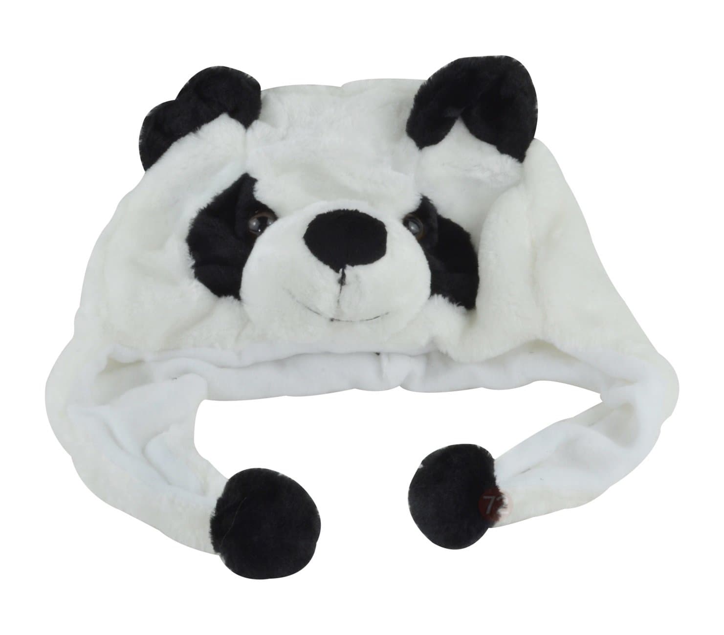 Panda Hat with Poms