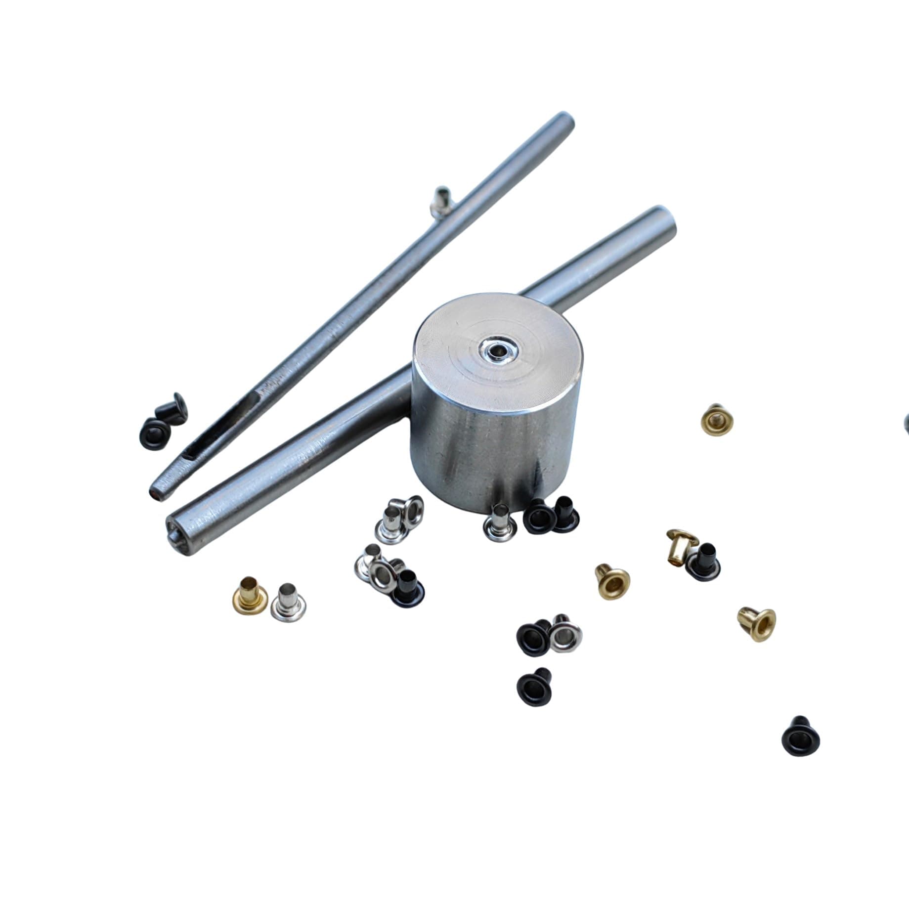 100PCS Color Mix Tiny 1.5/2/2.5mm Grommets Eyelets for Shoes, Clothes, Leather, Canvas bjd Eyelets with Fixing Tools (2mm)