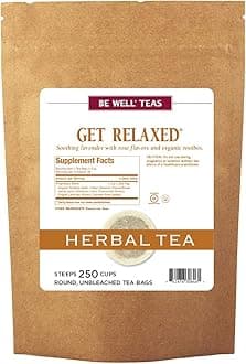 The Republic of Tea Be Well Teas No. 14, Get Relaxed Herbal Tea For Relieving Stress, Refill Pack of 250 Tea Bags