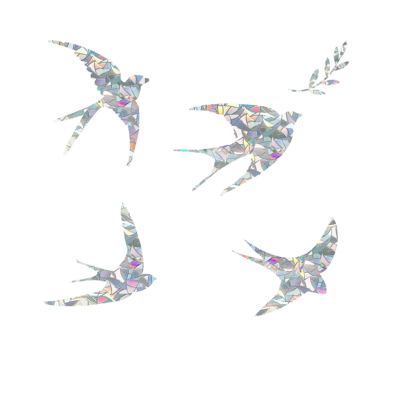Swallow Static Window Clings Anti Collision Window Decals for Bird Strikes, Glass Alert Bird Deterrent, Stop Birds Flying into Windows, Set of 20
