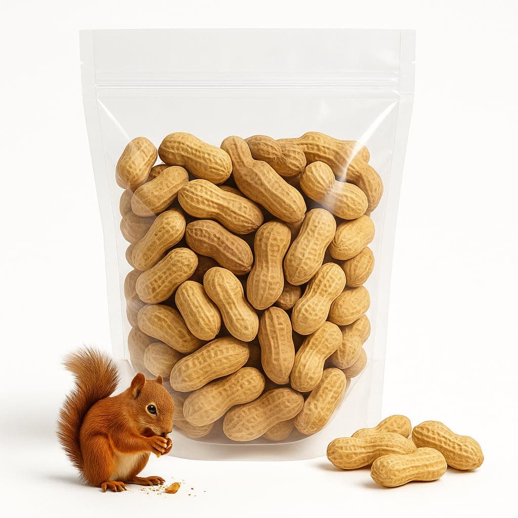 Sky | Premium USA Grown, Raw Peanuts in Shell for Squirrels, 2.5lb | Jumbo Unsalted Peanuts in The Shell.