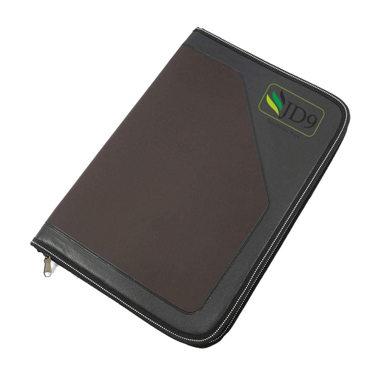 JD9 Leather Professional Executive File Folder for Certificates A4 Size Document Holder with 24 Premium Transparent Sleeve for Office, Home, Banks, Professionals (Pack of 1).