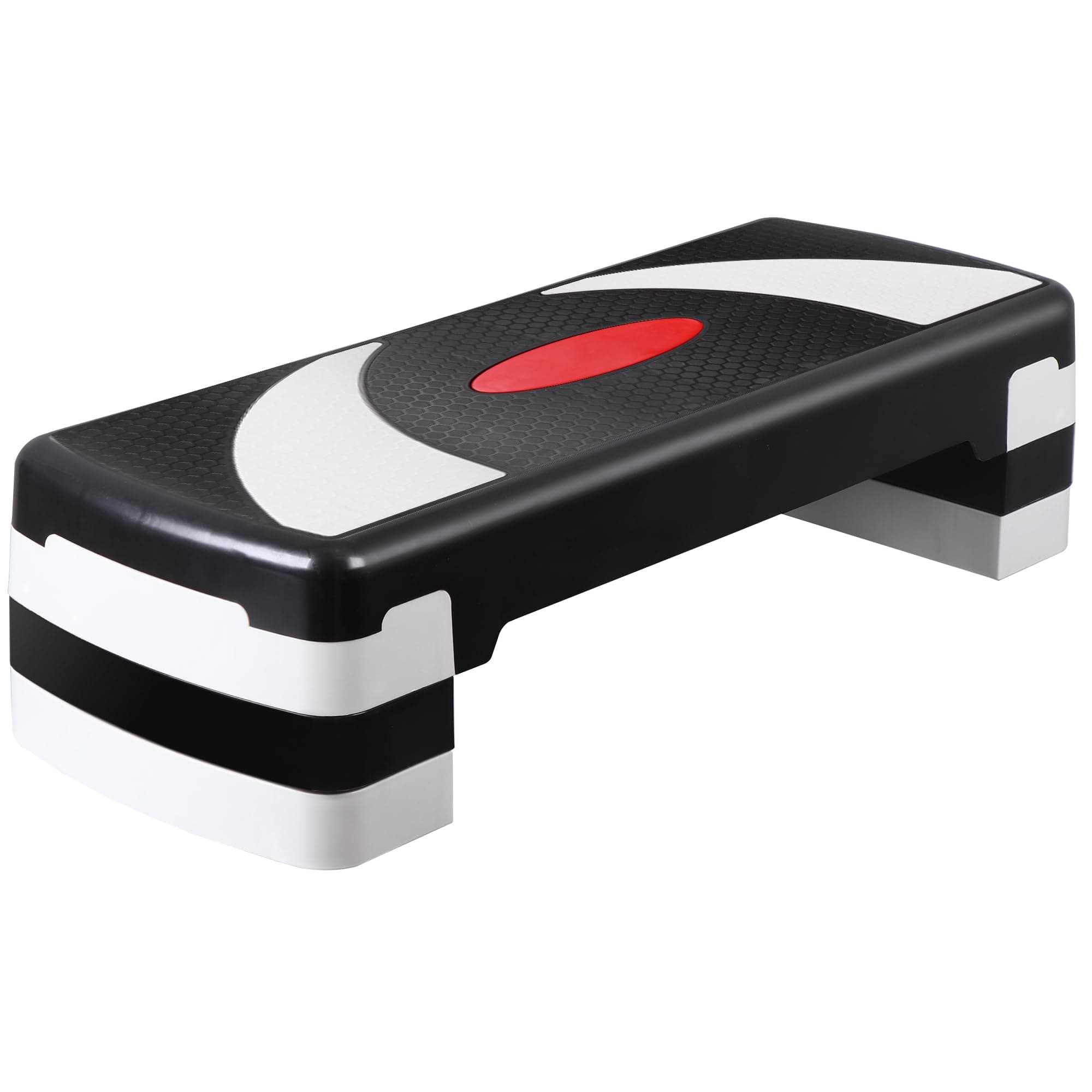 Smartxchoices 30'' Aerobics Stepper Workout Step Platform with 4" - 6" - 8" Adjustable Risers, Fitness Exercise Workout Trainer,Non-Slip Step Platform for Cardio, Core, Strength Training,Home Gym