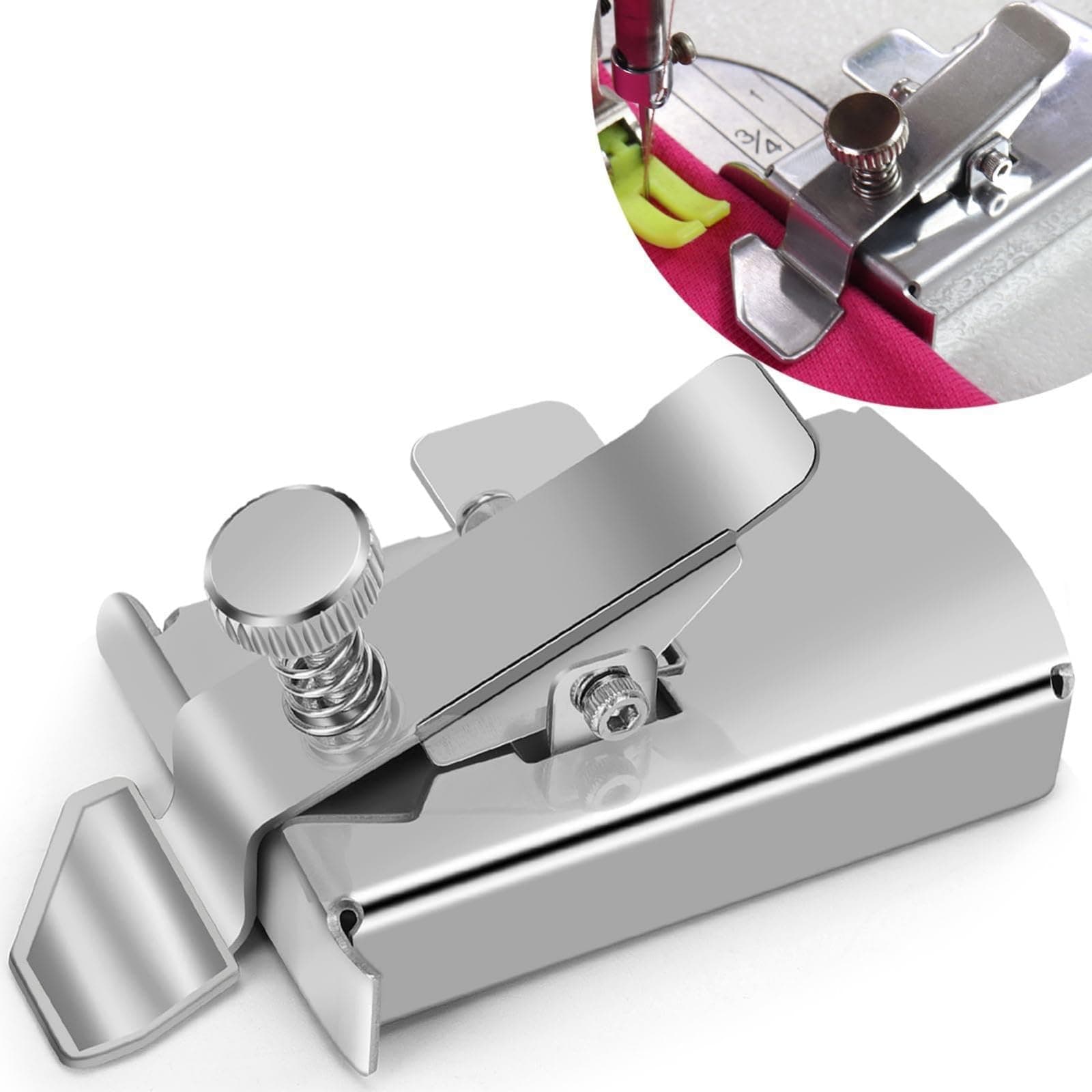 Magnetic Seam Guide for Sewing Machine, Multifunctional Hem Guide with Clip, Universal Sewing Machine Attachment