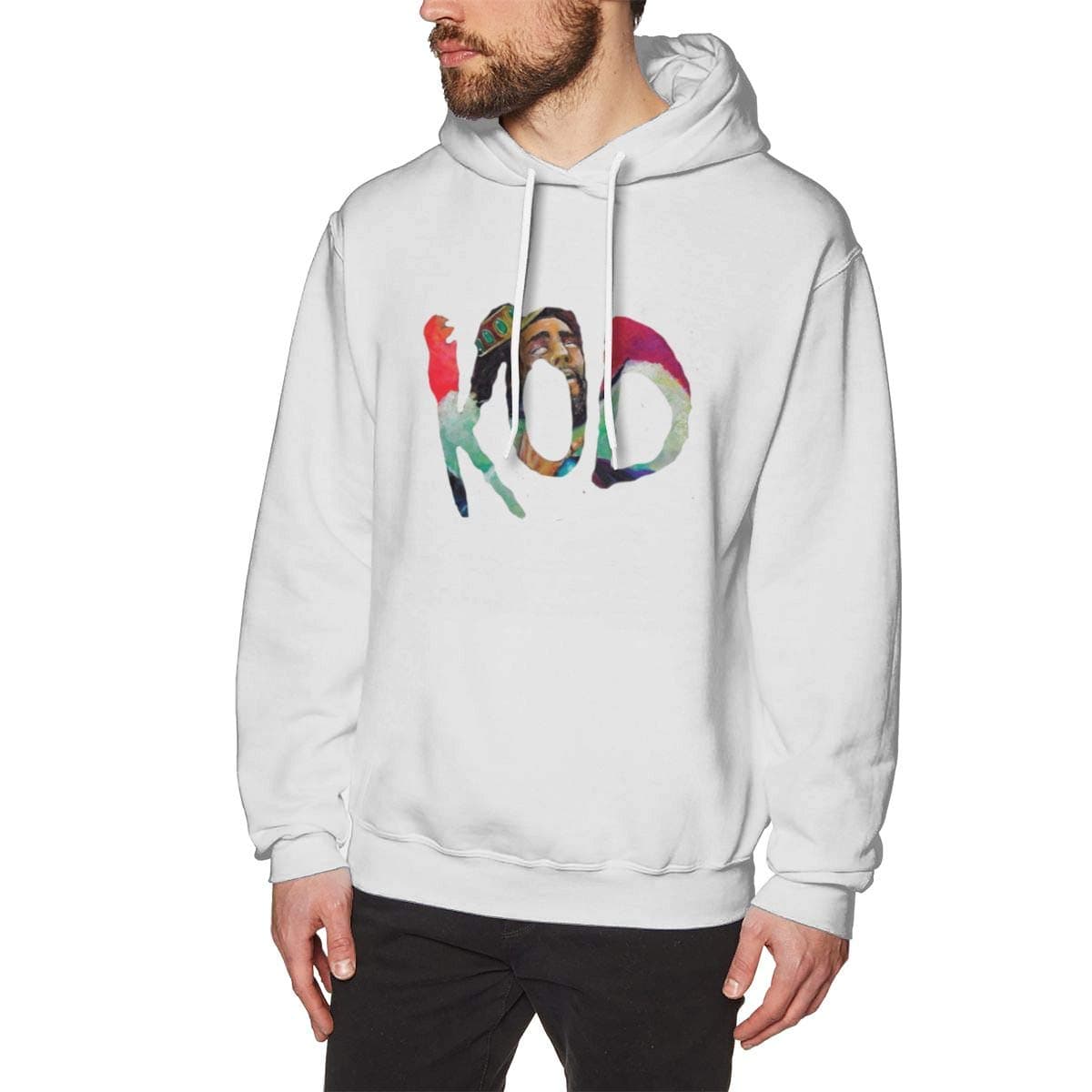Kod J Cole Men's Pullover Hoodie (White, M)