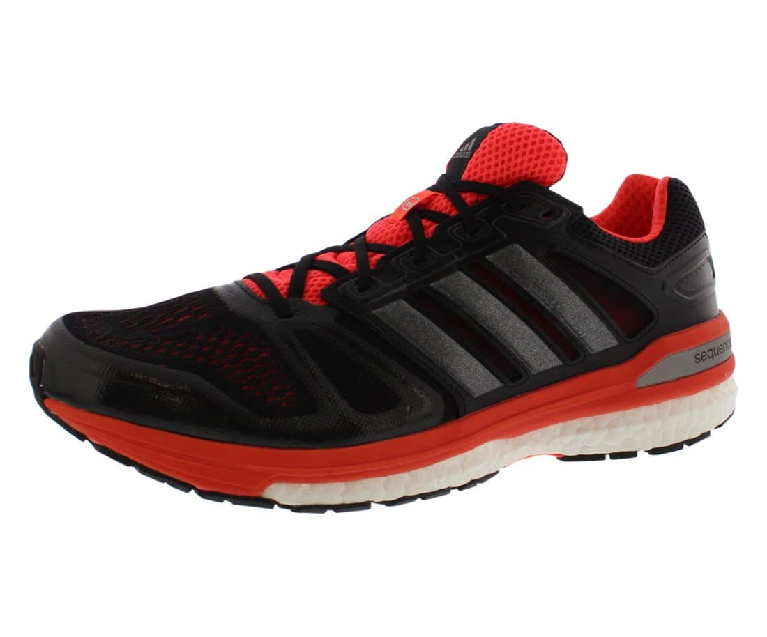 Adidas Supernova Sequence Boost 7 Mens Running Shoe 12.5 Black-Carbon Met-Solar Red