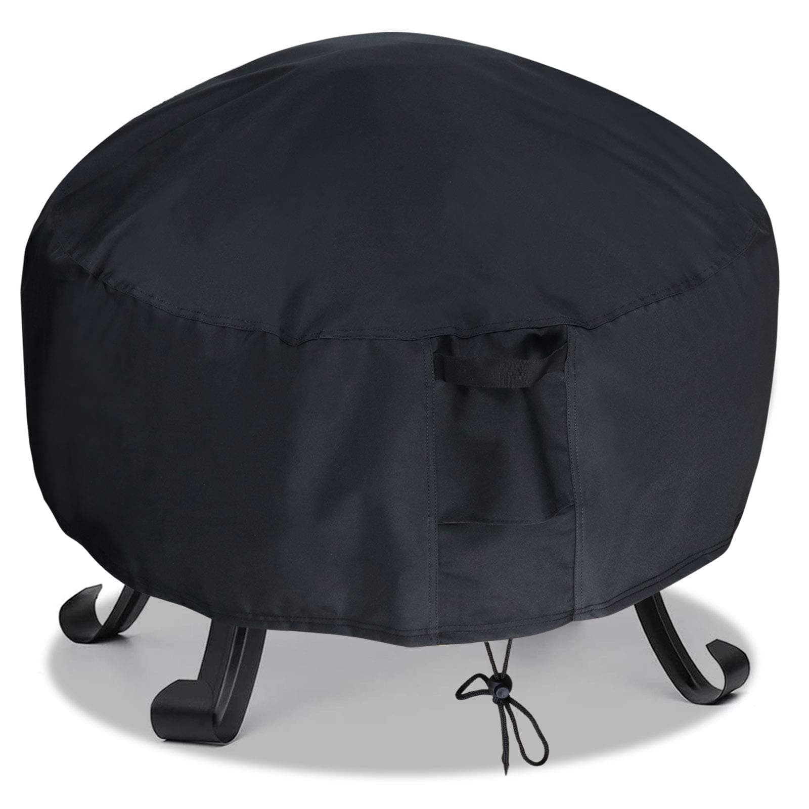 Saking Fire Pit Cover,26 Inch Round Gas Fireplace Firepit Propane Patio Fire Pit Covers - 26 x 12 Inchs Black