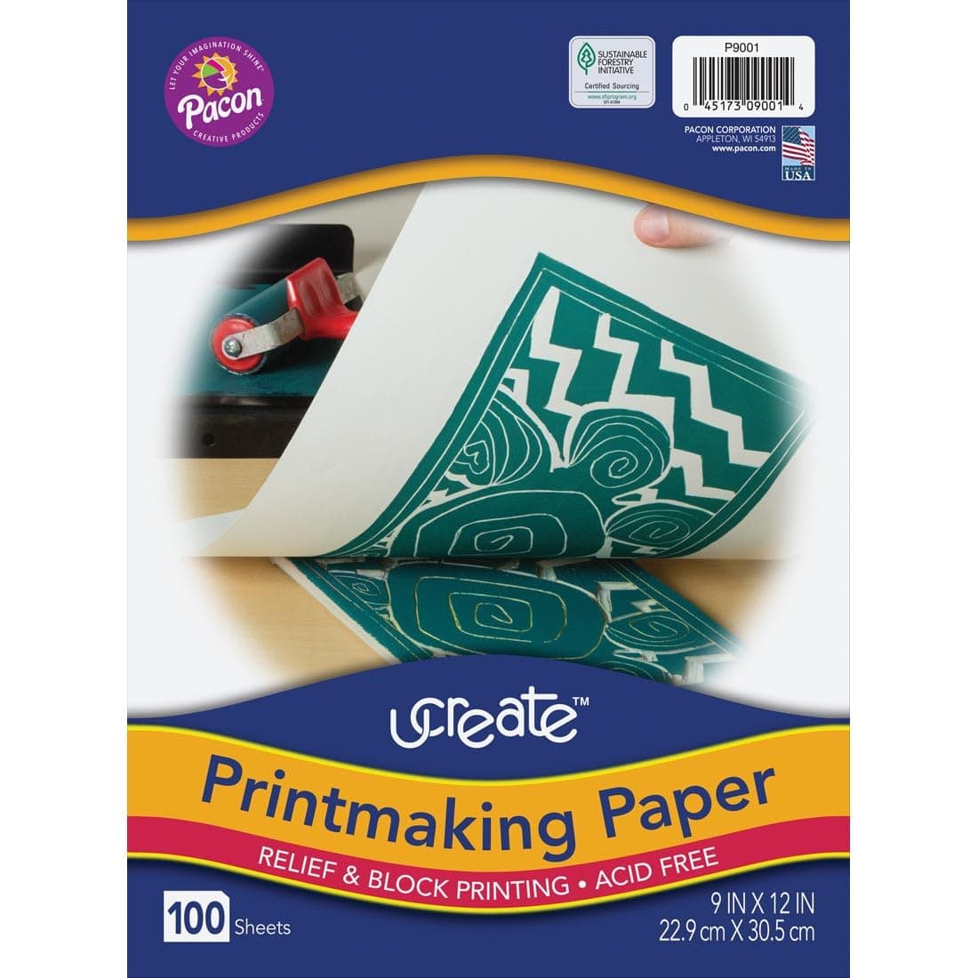 UCreate Printmaking Paper, White, 9" x 12", 100 Sheets