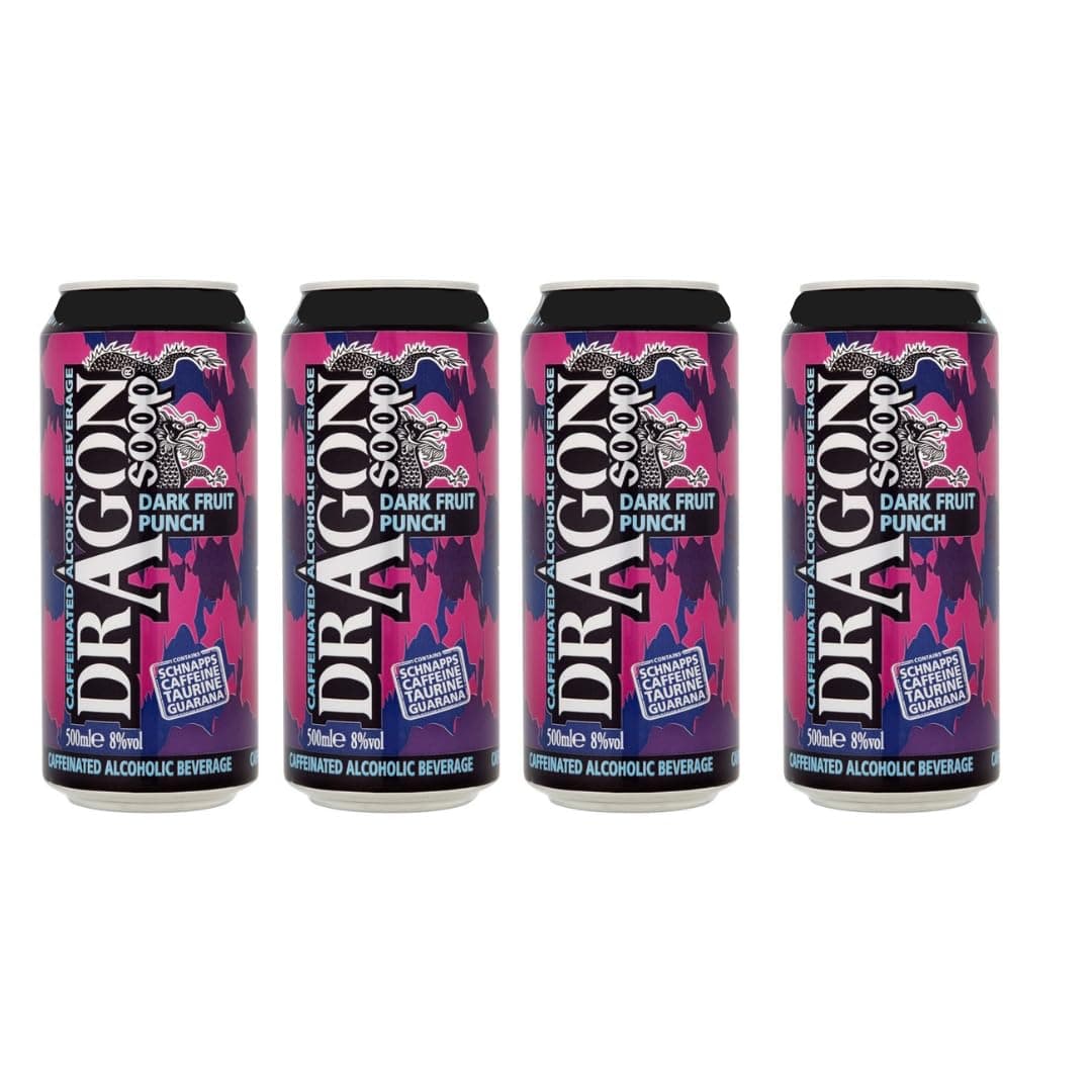 Dragon Soop | Dark Fruit Punch Flavoured | 500ML | 8% ABV | Pack of 4
