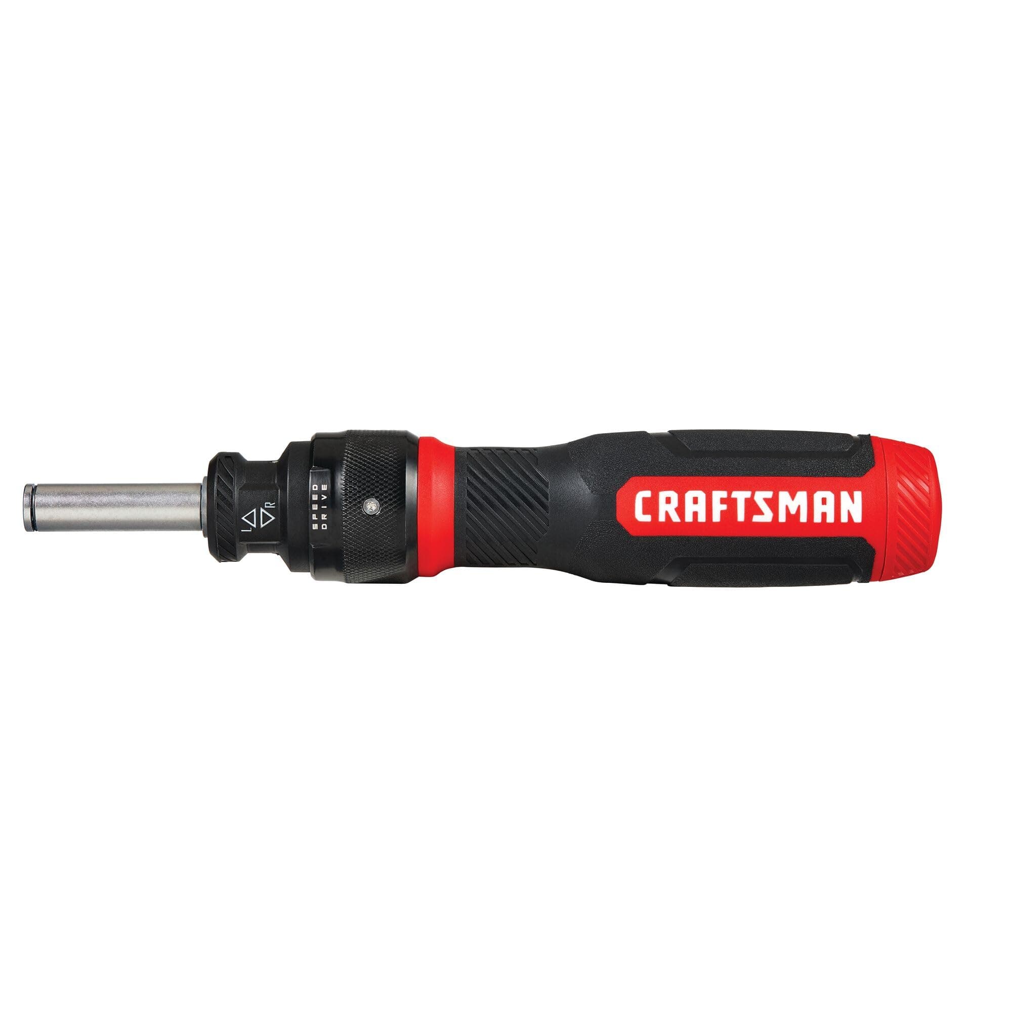Ratcheting Screwdriver, SpeedDrive, 2” Double Ended Bits Included, Handle Holds Up To 6 Bits (CMHT68129)