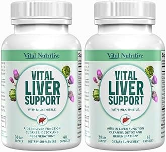 Vital Liver Support - Premium Liver Cleanse Detox & Repair Formula with Milk Thistle Supports Liver Health and Detox Cleanse