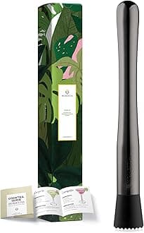 Homestia 4 Pcs Muddler for Cocktails,10'' Muddler and 12'' Bar Spoon, 7.5'' Swizzle Stick, 4'' Cocktail Picks, Stainless Steel Cocktail Accessories for Drink - Mojitos and Other Fruit Based Drinks