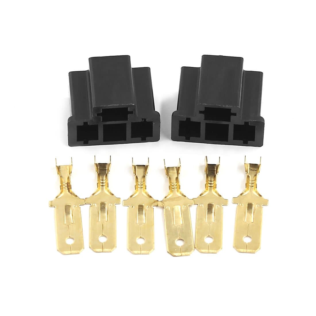 Sourcingmap 2 Sets Car Socket Xenon Light Bulb Truck Connector for H4/9003/HB2