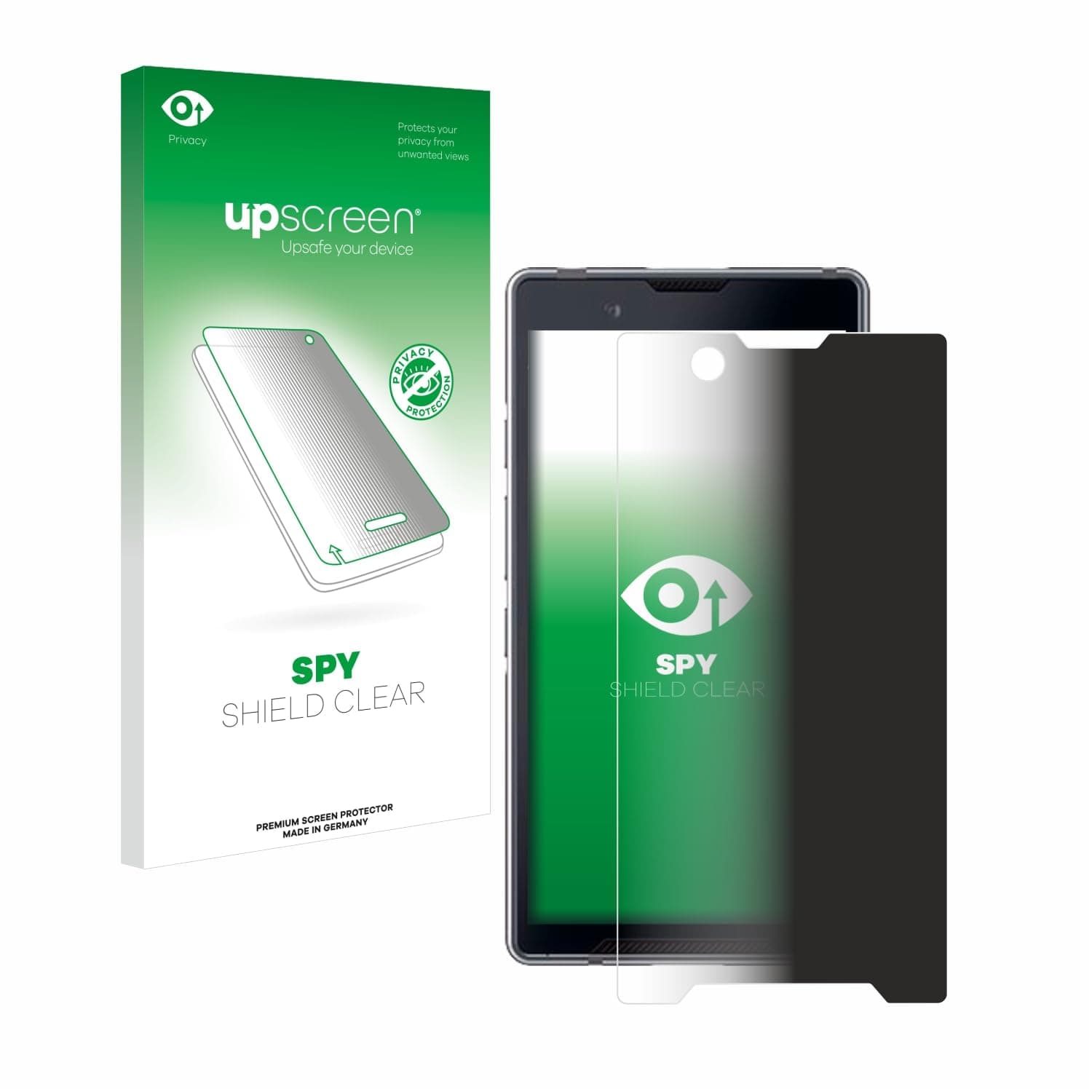 upscreen Privacy Screen Protector compatible with Bittium Tough Mobile 2 - Anti-Spy Screen Protection