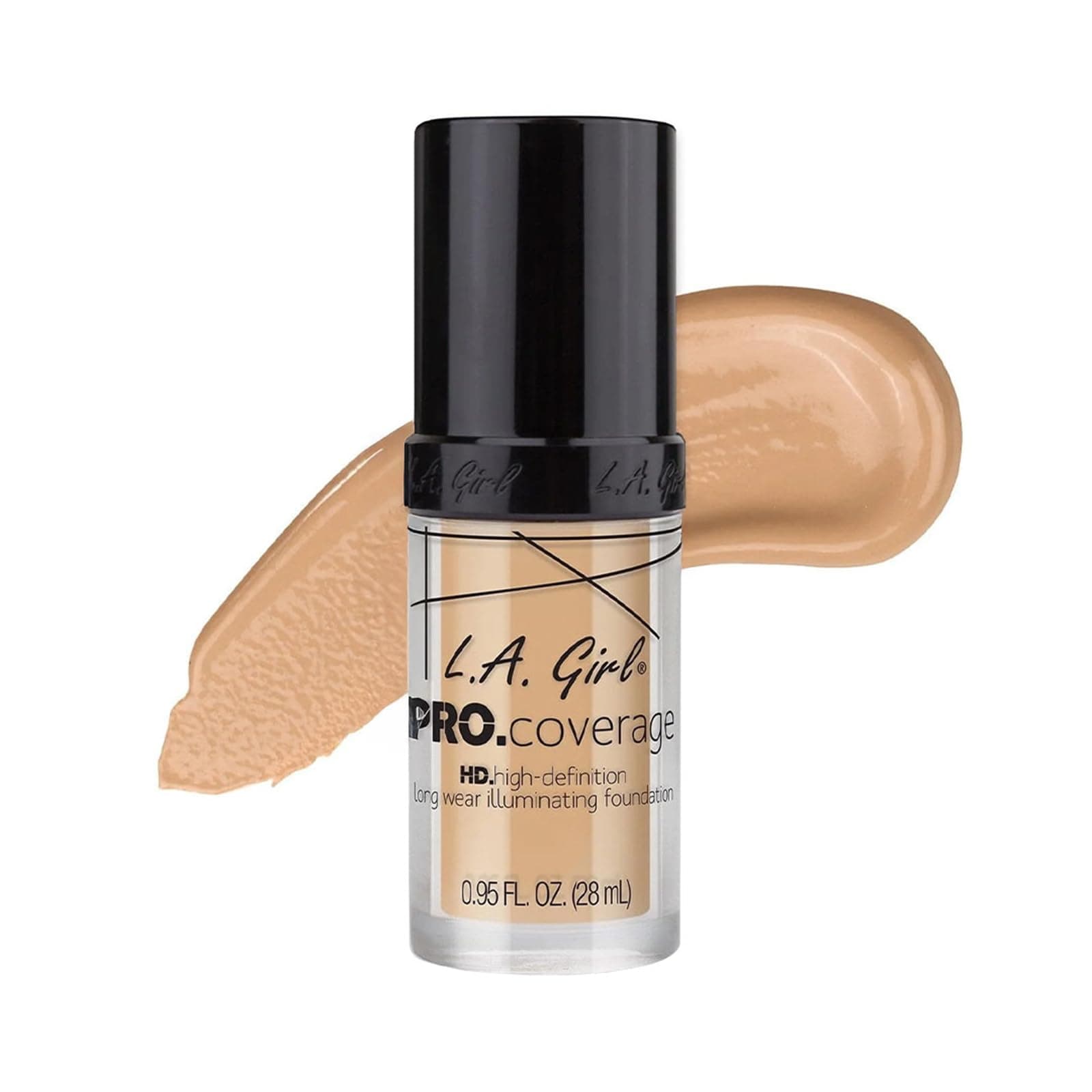 L.A. Girl Pro Coverage Liquid Foundation, Fair, 0.95 Fl Oz, GLM642