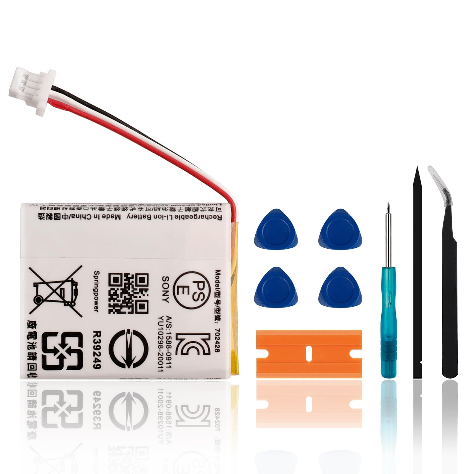 Rechargeable 0-Cycle Replacement Battery 702428 Compatible with Sony WF-1000XM4 702428 Charging Case